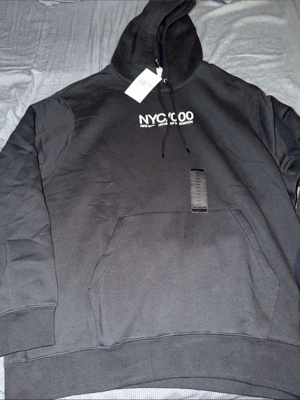Nike Black Crewneck Hoodie with NYC100 Logo